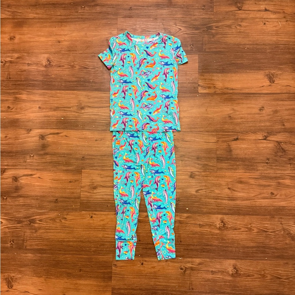 Posh Peanut Lisa Frank Dancing Dolphins Pajamas